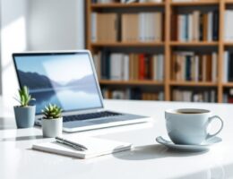 organized workspace enhanced focus