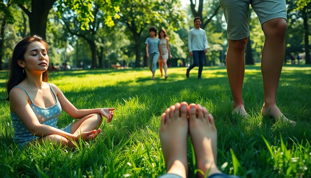 grounding enhances mental well being