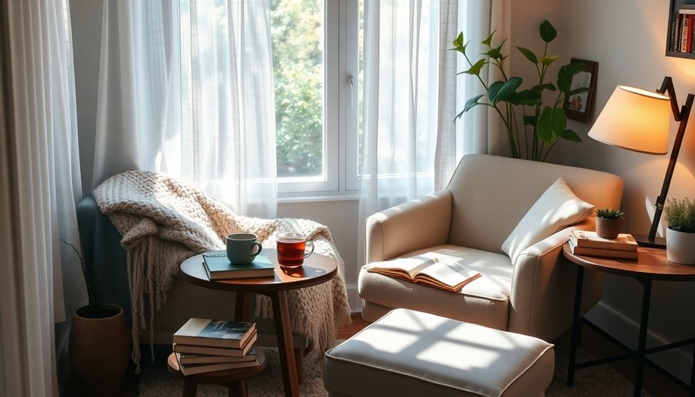 cozy inviting reading nook