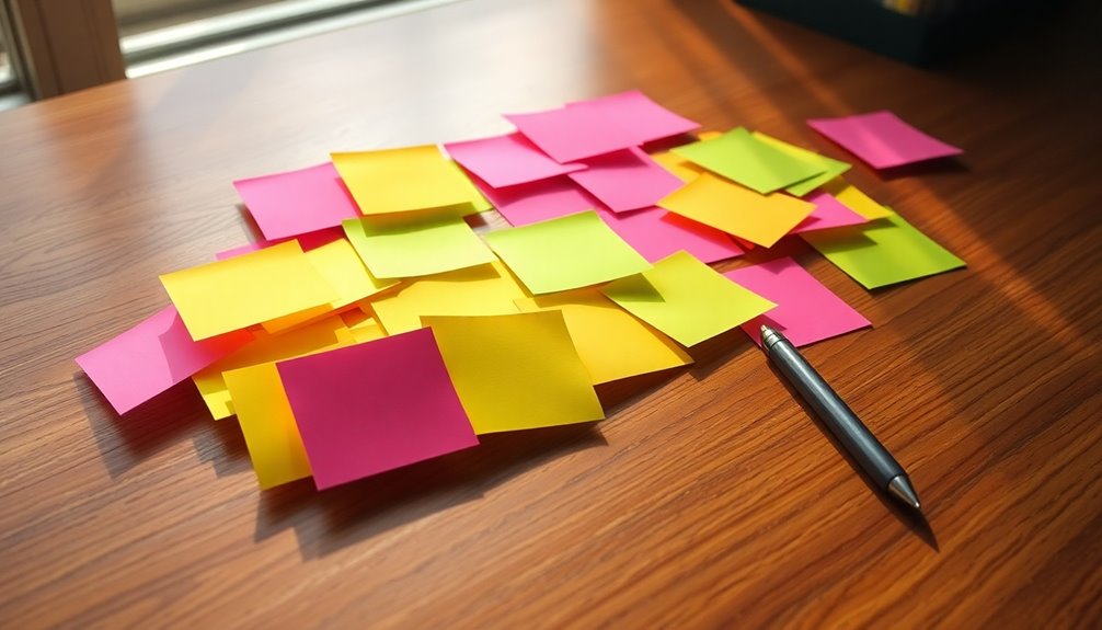 prioritize tasks with post its
